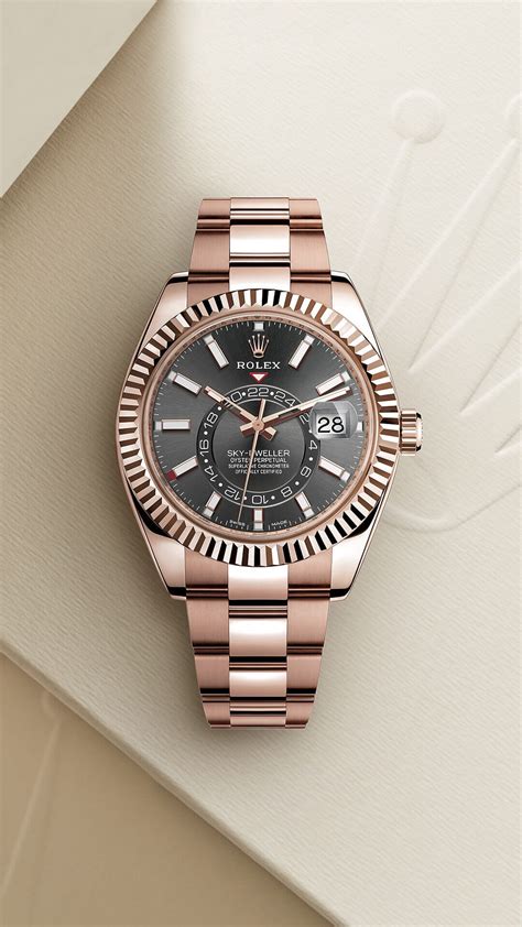 rolex sky dweller rose gold blue dial|rolex 326935.